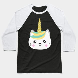 Unicorn Cat, Cute Cat, Little Cat, Kitty, Kitten Baseball T-Shirt